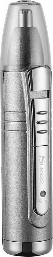 Surker SK212 - Roestvrijstalen Neushaartrimmer, Snor En Baardtrimmer, Oor Trimmer Wenkbrauwtrimmer - 2 Opszetstukken 3 Surker SK212 - Roestvrijstalen Neushaartrimmer, Snor En Baardtrimmer, Oor Trimmer Wenkbrauwtrimmer - 2 Opszetstukken