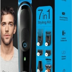 Braun MGK3245 7-in-1 Trimmer - Baardtrimmer Voor Mannen - Gezichts- En Haartrimmer - Zwart/Blauw -Philips winkel 398x840 7