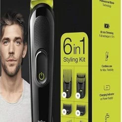 Braun MGK3221 - 6-in-1 Trimmer - 5 Opzetstukken - Zwart/voltgroen -Philips winkel 401x840 2