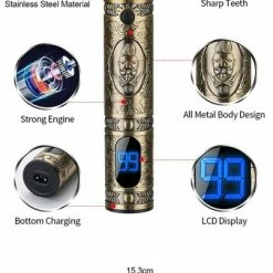 Merkloos Buddha Tondeuse Mannen - 2022 Nieuwste Model - Draadloze Haartrimmer - Geschikt Voor Hoofdhaar/Baardhaar - Trimmer Draadloos - Haarclipper - Scheerapparaat - Goud - Inclusief Oplaadblok En 4 Opzetstukjes -Philips winkel 403x840