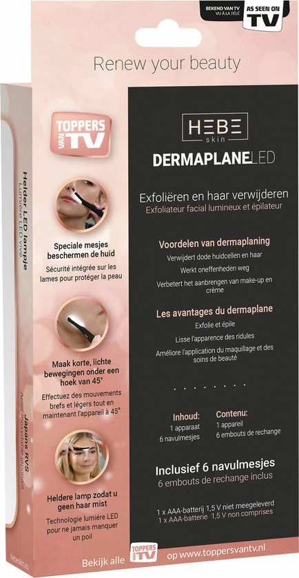 HEBESKIN Dermaplane - Met Heldere LED LAMP - Zwart 4 HEBESKIN Dermaplane - Met Heldere LED LAMP - Zwart - Afbeelding 2
