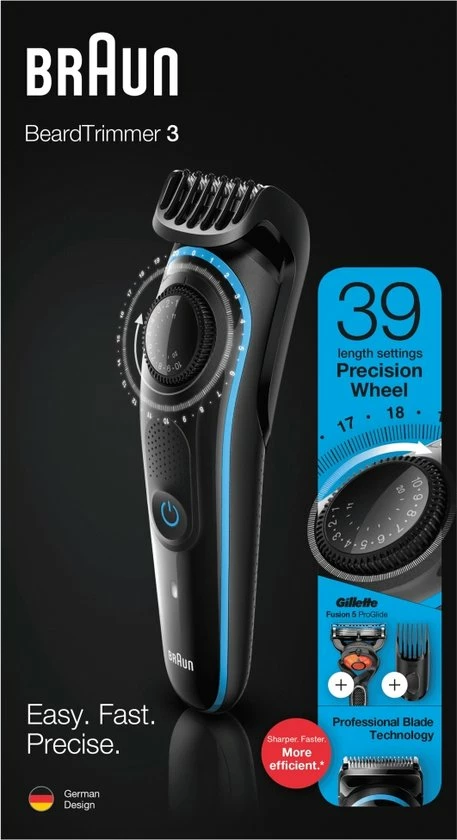 Braun BT3240 Zwart/Blauw - Baardtrimmer 11 Braun BT3240 Zwart/Blauw - Baardtrimmer - Afbeelding 9