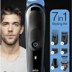 Braun MGK3245 7-in-1 Trimmer - Baardtrimmer Voor Mannen - Gezichts- En Haartrimmer - Zwart/Blauw -Philips winkel 460x840 4