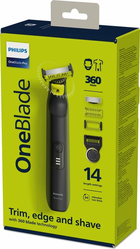 Philips OneBlade Pro 360 Face + Body QP6541/15 - Trimmer, Scheerapparaat En Styler 11 Philips OneBlade Pro 360 Face + Body QP6541/15 - Trimmer, Scheerapparaat En Styler - Afbeelding 9