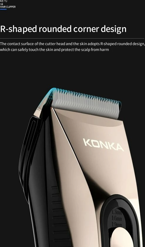 KONKA Tondeuse Mannen - Trimmer - Bodygroomer - Scheerapparaat - Haartrimmer - Oplaadbaar - Hoofdhaar - Baardhaar - Hair Clipper - Goud 6 KONKA Tondeuse Mannen - Trimmer - Bodygroomer - Scheerapparaat - Haartrimmer - Oplaadbaar - Hoofdhaar - Baardhaar - Hair Clipper - Goud - Afbeelding 4