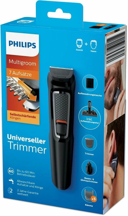 Philips Multigroom Series 3000 - MG3721/14 - 7-in-1, Gezicht En Haar 5 Philips Multigroom Series 3000 - MG3721/14 - 7-in-1, Gezicht En Haar - Afbeelding 3