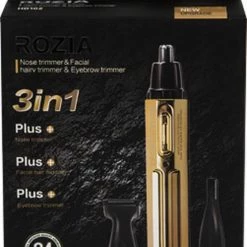 ROZIA Neustrimmer En Gezichttrimmer 3in1 HD102A Ingebouwde Batterij, Het Opladen Van Het Stroomnet 8-12 Tijd Levensduur Van De Batterij: 45 -60 Min