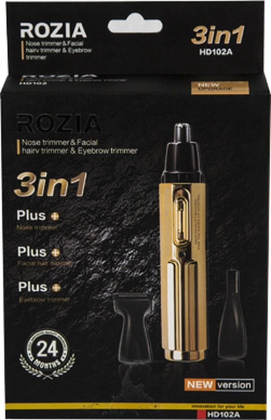 ROZIA Neustrimmer En Gezichttrimmer 3in1 HD102A Ingebouwde Batterij, Het Opladen Van Het Stroomnet 8-12 Tijd Levensduur Van De Batterij: 45 -60 Min 3 ROZIA Neustrimmer En Gezichttrimmer 3in1 HD102A Ingebouwde Batterij, Het Opladen Van Het Stroomnet 8-12 Tijd Levensduur Van De Batterij: 45 -60 Min