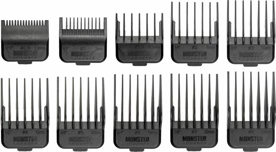 Wahl Super Taper Tondeuse + Monster Clippers Premium Dubbel Magnetische Opzetkammen Zwart 4 Wahl Super Taper Tondeuse + Monster Clippers Premium Dubbel Magnetische Opzetkammen Zwart - Afbeelding 2