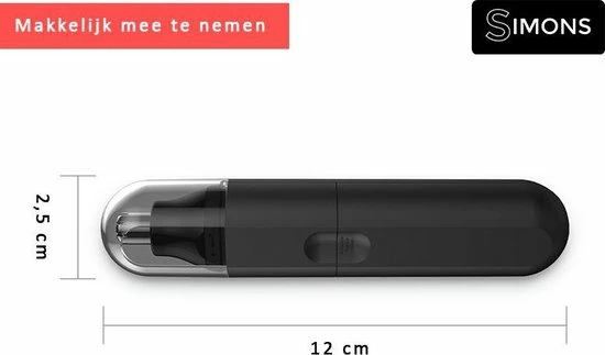 Simons Neustrimmer - Neustrimmer Mannen - Oor Trimmer - Draadloos - Zwart - Plus 1 Batterij 4 Simons Neustrimmer - Neustrimmer Mannen - Oor Trimmer - Draadloos - Zwart - Plus 1 Batterij - Afbeelding 2