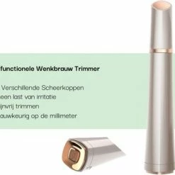 Finesse 3 In 1 Wenkbrauw Trimmer - Rose Gold - Gezichtsontharing - Eyebrow Razor - Precisietrimmer - Epileerapparaat Dames - 3 Verschillende Kopstukken - Waterbestendig - Ladyshave -Philips winkel 550x349 2