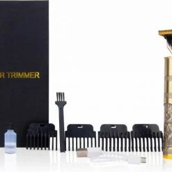 Merkloos Draadloze Tondeuse T-Blade | Hair Clipper T-Blade | Trimmer Mannen Hoofdhaar - Baardtrimmer USB-oplaadbaar Snoerloze Elektrische Kapsalon T-Blade Trimmer Voor Mannen Goud -0 - 1 - 2 - 3- 4 Mm