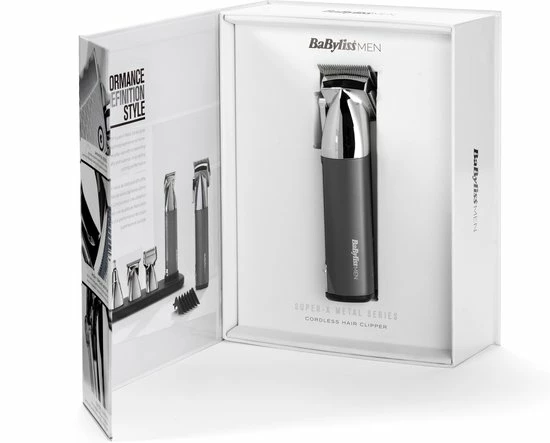 BaBylissMEN BaByliss Super-X Metal Tondeuse E996E - 180 Min Draadloos Gebruik - Incl. USB Oplaadstandaard 11 BaBylissMEN BaByliss Super-X Metal Tondeuse E996E - 180 Min Draadloos Gebruik - Incl. USB Oplaadstandaard - Afbeelding 9