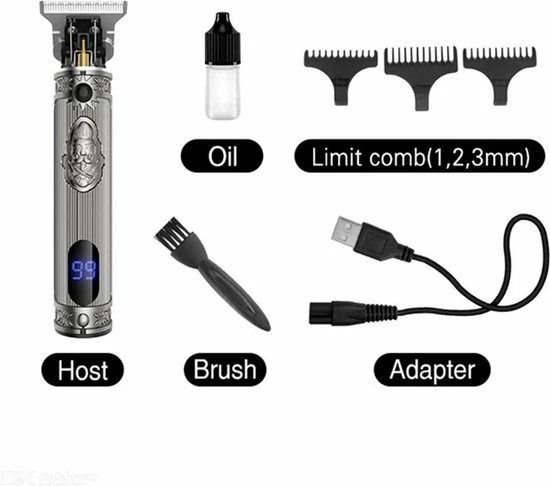S&L 2021 Pro Li T-Outliner Profi Tondeuse Voor Mannen Professionele Tondeuse Voor Mannen Pro Li T-Outliner Baardtrimmer USB-oplaadbaar Snoerloze Elektrische Kapsalon T-Blade Trimmer Voor Mannen Grijs 9 S&L 2021 Pro Li T-Outliner Profi Tondeuse Voor Mannen Professionele Tondeuse Voor Mannen Pro Li T-Outliner Baardtrimmer USB-oplaadbaar Snoerloze Elektrische Kapsalon T-Blade Trimmer Voor Mannen Grijs - Afbeelding 7