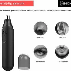 Simons Neustrimmer - Neustrimmer Mannen - Oor Trimmer - Draadloos - Zwart - Plus 1 Batterij 13 Simons Neustrimmer - Neustrimmer Mannen - Oor Trimmer - Draadloos - Zwart - Plus 1 Batterij -Philips winkel 550x489 2