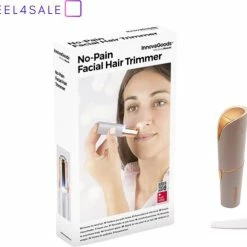 Innovagoods Elektrische Gezichtstrimmer - Met LED-verlichting - Pijnloos Trimmen - Haar Verwijderen - Gezichtshaar Verwijderen - Wenkbrauwen - Precisietrimmer- Trimmer - Klein - Portable - Goud -Philips winkel 550x492 1