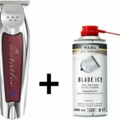 Wahl Cordless Detailer Li Trimmer T-Wide + Wahl Blade Ice 400 Ml
