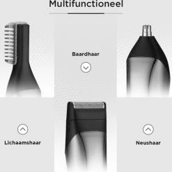 V-Goods Professionele 6 In 1 Baardtrimmer Voor Mannen/Heren - Inclusief 5 Opzetstukken + Houder - Neustrimmer - Oortrimmer - Bodygroomer - 100% Waterdicht - Tondeuse -Philips winkel 550x500