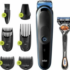 Braun MGK5245 7-in-1 Trimmer Baardtrimmer Voor Mannen - Gezichts- En Haartrimmer - Zwart/Blauw