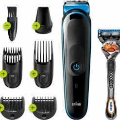 Braun MGK3245 7-in-1 Trimmer - Baardtrimmer Voor Mannen - Gezichts- En Haartrimmer - Zwart/Blauw -Philips winkel 550x511 6