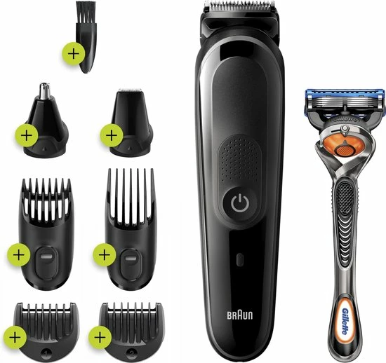 Braun MGK5260 8-in-1 Trimmer, Baardtrimmer Voor Mannen - Gezichts- En Haartrimmer - Zwart/Grijs 8 Braun MGK5260 8-in-1 Trimmer, Baardtrimmer Voor Mannen - Gezichts- En Haartrimmer - Zwart/Grijs - Afbeelding 6