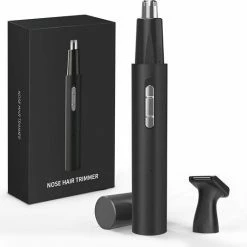 Merkloos Neus- En Oorhaartrimmer - USB Oplaadbare Neushaartrimmer - Incl. Bakkebaarden Trimmer - Professioneel - Pijnloos - Waterdichte Mesjes - Dubbele Rand Voor Eenvoudige Reiniging - Zwart