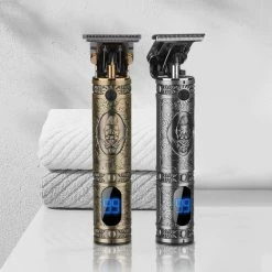 RESUXI Luxe - Professionele Trimmerset - Goud - Met LCD Display - Inclusief: Kapmantel - Trimmer Voor Mannen - Baardtrimmer - Scheerapparaat - Draadloos - USB Opladen - Contouren -1500mAh - Opzetstukken 1mm - 2mm - 3mm -Philips winkel 550x520 8