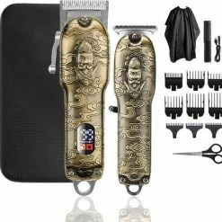 Merkloos Professionele Draadloze Tondeuse Incl. Reistas - Trimmer - Tondeuses - Scheerapparaat Mannen - Hoofdhaar - Haartrimmer - Baard - Trimmerset - Hair Clipper - Tondeuse Cheveux - Hair - Toilettas Heren