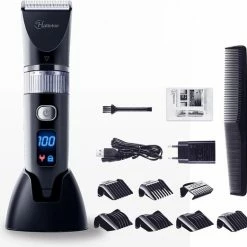 HATTEKER RFC-690 - Tondeuse Mannen- Haartrimmer - Baardtrimmer - Led Display - Zwart