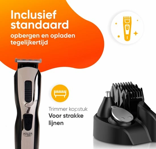 Adler Tondeuse - Trimmer 5 In 1 - Tondeuse Mannen - 5 Opzetkammen - Trimmer Set 12 Adler Tondeuse - Trimmer 5 In 1 - Tondeuse Mannen - 5 Opzetkammen - Trimmer Set - Afbeelding 10