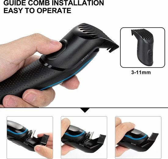 Shinon Walixpro? Origineel-Baardtrimmer-5-in-1 Baardtrimmer Voor Mannen - 5 Opzetstukken - Bodygroomer - Instelbaar 0.5-10MM - Gratis Baardkam 10 Shinon Walixpro? Origineel-Baardtrimmer-5-in-1 Baardtrimmer Voor Mannen - 5 Opzetstukken - Bodygroomer - Instelbaar 0.5-10MM - Gratis Baardkam - Afbeelding 8