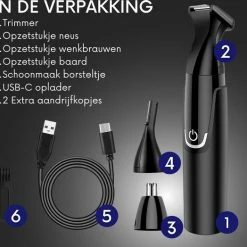 Myhealth My Health? 3-in-1 Neustrimmer - Tondeuse - Wenkbrauw Trimmer -Scheerapparaat - 3 Opzetstukken - Trimmer Voor Mannen 16 Myhealth My Health? 3-in-1 Neustrimmer - Tondeuse - Wenkbrauw Trimmer -Scheerapparaat - 3 Opzetstukken - Trimmer Voor Mannen -Philips winkel 550x524 1