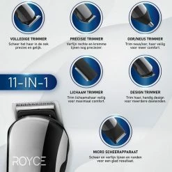 ROYCE? Professionele Trimmer 11 In 1 - Waterdicht - Baardtrimmer Mannen - Tondeuse Mannen - Haartrimmer - Trimmer Mannen -Philips winkel 550x527 1