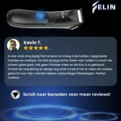 Felin Bodygroomer Mannen - Trimmer - Bodytrimmer - Scheerapparaat - Waterdicht - Draadloos & Oplaadbaar - Geschikt Voor Hele Lichaam - Black Friday -Philips winkel 550x527 4