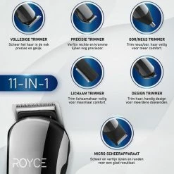 ROYCE? Professionele Trimmer 11 In 1 - Waterdicht - Baardtrimmer Mannen - Tondeuse Mannen - Haartrimmer - Trimmer Mannen -Philips winkel 550x527 7