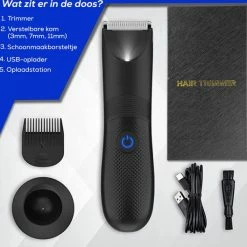 Luxovita Hair Trimmer™ - Bodygroomer Mannen - Geschikt Voor Nat En Droog Scheren - Waterdicht - Ideaal Voor Schaamstreek - Oplaadbaar - Zwart -Philips winkel 550x529 19