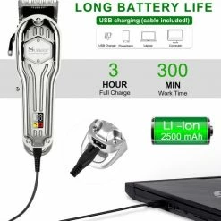 SURKER Professionele Draadloze Tondeuse - Tondeuse Mannen Hoofdhaar - Hair Clipper - Haartondeuse - 8 Opzetkammen - Zilver 14 SURKER Professionele Draadloze Tondeuse - Tondeuse Mannen Hoofdhaar - Hair Clipper - Haartondeuse - 8 Opzetkammen - Zilver -Philips winkel 550x531 3