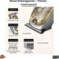 RESUXI Luxe Goude - 3 In 1 Set - Tondeuse + Haar Trimmer - Inclusief Kapmantel - Scheerapparaat + Hair Clipper - Mannen - Haartrimmer - Baard - Hoofdhaar - Snel Opladen - Draadloos - Trimmerset - Opzetstukken : 0,5mm, 1,5mm, 3mm, 6mm, 9mm, 12mm 14 RESUXI Luxe Goude - 3 In 1 Set - Tondeuse + Haar Trimmer - Inclusief Kapmantel - Scheerapparaat + Hair Clipper - Mannen - Haartrimmer - Baard - Hoofdhaar - Snel Opladen - Draadloos - Trimmerset - Opzetstukken : 0,5mm, 1,5mm, 3mm, 6mm, 9mm, 12mm -Philips winkel 550x534 5