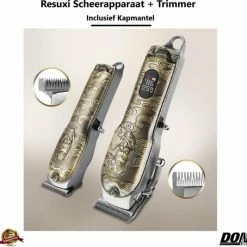 RESUXI Luxe Goude - 3 In 1 Set - Tondeuse + Haar Trimmer - Inclusief Kapmantel - Scheerapparaat + Hair Clipper - Mannen - Haartrimmer - Baard - Hoofdhaar - Snel Opladen - Draadloos - Trimmerset - Opzetstukken : 0,5mm, 1,5mm, 3mm, 6mm, 9mm, 12mm 16 RESUXI Luxe Goude - 3 In 1 Set - Tondeuse + Haar Trimmer - Inclusief Kapmantel - Scheerapparaat + Hair Clipper - Mannen - Haartrimmer - Baard - Hoofdhaar - Snel Opladen - Draadloos - Trimmerset - Opzetstukken : 0,5mm, 1,5mm, 3mm, 6mm, 9mm, 12mm -Philips winkel 550x534 6