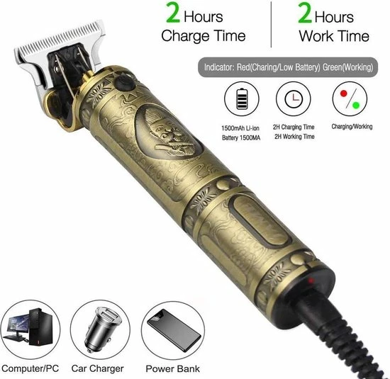 S&L 2021 Pro Li T-Outliner Profi Tondeuse Voor Mannen Professionele Tondeuse Voor Mannen Pro Li T-Outliner Baardtrimmer USB-oplaadbaar Snoerloze Elektrische Kapsalon T-Blade Trimmer Voor Mannen Grijs 6 S&L 2021 Pro Li T-Outliner Profi Tondeuse Voor Mannen Professionele Tondeuse Voor Mannen Pro Li T-Outliner Baardtrimmer USB-oplaadbaar Snoerloze Elektrische Kapsalon T-Blade Trimmer Voor Mannen Grijs - Afbeelding 4