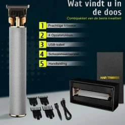 Krexs Zilveren Baardtrimmer - Tondeuse - Trimmer - Scheerapparaat - Mannen - Bodygroomer – Baard - Zilverkleurig -Philips winkel 550x535 5