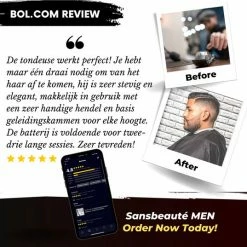 Sansbeaut? Professionele Draadloze Tondeuse - Tondeuse Hoofdhaar - Cheveux Haar - Haartrimmer - Kapper Haar Machine - Haartondeuse - Hair Clipper - Kapper Trimmer - Kappersset - Black Friday 2022 -Philips winkel 550x537 12