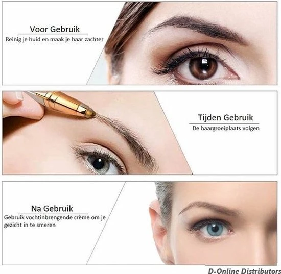 DONLINE Wenkbrauw Trimmer & Epileer Apparaat - Precisietrimmer - Gezichtsontharing Dames - Gezichtsepilator - USB Oplaadbaar - Eyebrow Razor 5 DONLINE Wenkbrauw Trimmer & Epileer Apparaat - Precisietrimmer - Gezichtsontharing Dames - Gezichtsepilator - USB Oplaadbaar - Eyebrow Razor - Afbeelding 3