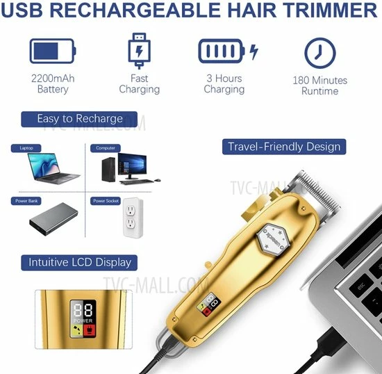 Xpreen Professionele Tondeuse Voor Heren, Elektrische Tondeuse, Trimmer, Trimmer Voor Heren, Elektrische Lange Haartrimmer, Baardtrimmer, Tondeuse, Set Met Instelbare Kniplengtes 7 Xpreen Professionele Tondeuse Voor Heren, Elektrische Tondeuse, Trimmer, Trimmer Voor Heren, Elektrische Lange Haartrimmer, Baardtrimmer, Tondeuse, Set Met Instelbare Kniplengtes - Afbeelding 5