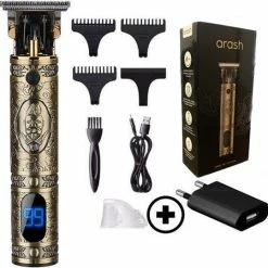 Arash? Tondeuse Mannen - 2022 Nieuwste Model - Draadloze Haartrimmer - Geschikt Voor Hoofdhaar/Baardhaar - Trimmer Draadloos - Scheerapparaat - Goud - Inclusief Oplaadblok En 4 Opzetstukjes