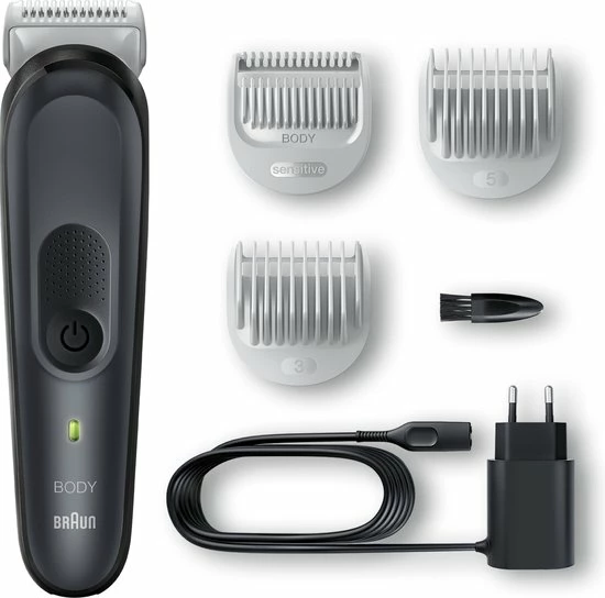Braun Body Groomer 3 BG3350 - Tondeuse Pour Le Corps - Avec Sabot Pour Zones Sensibles - Noir/Gris 11 Braun Body Groomer 3 BG3350 - Tondeuse Pour Le Corps - Avec Sabot Pour Zones Sensibles - Noir/Gris - Afbeelding 9