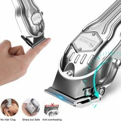 SURKER Professionele Draadloze Tondeuse - Tondeuse Mannen Hoofdhaar - Hair Clipper - Haartondeuse - 8 Opzetkammen - Zilver 11 SURKER Professionele Draadloze Tondeuse - Tondeuse Mannen Hoofdhaar - Hair Clipper - Haartondeuse - 8 Opzetkammen - Zilver -Philips winkel 550x544 6