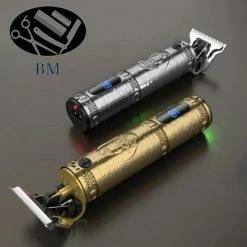 BeardMan - Luxe Tondeuse Met Display – LCD - Professionele Trimmer - Groomer - Scheerapparaat - Baardtrimmer - Precisietrimmer - Haarstyling - Haartrimmer - Draadloos - USB Opladen – Contouren – Bakkebaarden - Inclusief 3 Opzetkammen – Goud -Philips winkel 550x550 1006