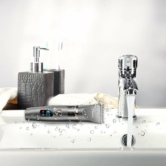 HATTEKER RFC-690 3-in-1 Professionele Trimmersets - Tondeuse - Haartrimmer - Baardtrimmer - 100% Waterdicht - Zwart 6 HATTEKER RFC-690 3-in-1 Professionele Trimmersets - Tondeuse - Haartrimmer - Baardtrimmer - 100% Waterdicht - Zwart - Afbeelding 4