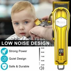 SURKER Professionele Draadloze Tondeuse - Tondeuse Mannen Hoofdhaar - Haartrimmer - Hair Clipper - Kappersset - Goud -Philips winkel 550x550 1083